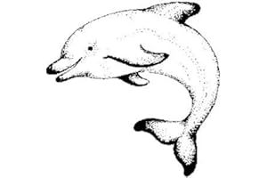 PERSONAL IMPRESSIONS Art Stamps 453A Small Dolphin Stamp, Black