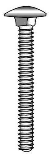 Preisvergleich Produktbild Schlossschraube mit Mutter, DIN603 + DIN934, A2, 6x50mm