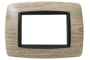 TOT ELECTRIC PLACCHE COMPATIBILI CON BTICINO LIVING INTERNATIONAL SUPPORTI L4703/04/07 moduli 3 4 7 posti (3 posti, Legno chiaro)