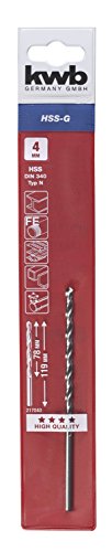 kwb HSS Metallbohrer Ø 4mm 217040 (extra lange Ausführung, DIN 340) - 3