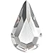 Genuine Swarovski Crystal Foiled Flat Back Gem Rhinestone - 2300 Drop Clear - 8 x 4.8 mm / Pack of 8 pcs