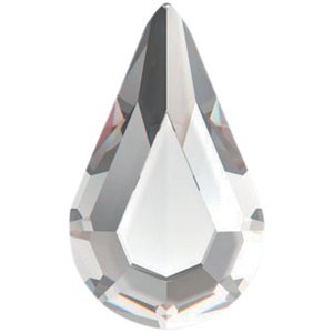 Genuine Swarovski Crystal Foiled Flat Back Gem Rhinestone - 2300 Drop Clear - 8 x 4.8 mm / Pack of 8 pcs