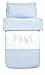 Petit Praia Duvet Cover Cot (70 x 140 cm, Baby Celeste)