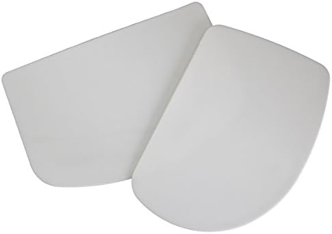 LeMarle Set of 2 Bowl Scrapers Plastic Multi-purpose Curved and Straight Edge Spatulas For Food Processor Bowl & Kitchen Bowl Scraping Baking Bread Dough Cake Fondant Icing White