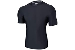 HUGE SPORTS Mens Rash Vest- Rash Guard Short Sleeve Quick Drying Wetsuit Swimming Tops for Surfing Bjj Jiu Jitsu