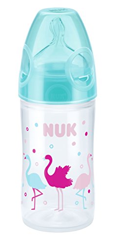NUK New Classic Babyflasche, schmaler Flaschenkörper, kiefergerechter, First Choice Plus Silikon-Trinksauger