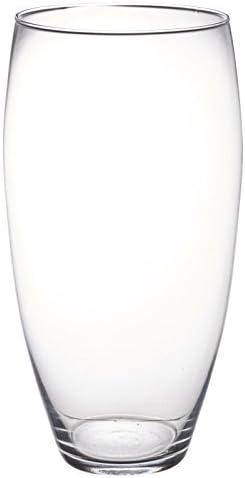 Easygift Glass Decorative Table Vase Decorative Centrepiece Fruit Bowl (Traditional Vase Shaped Conical, Large)