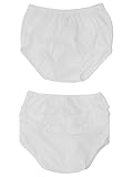 M&Co Baby Girl 100% Cotton Frilly Knickers Nappy Cover - Multipack 2 Pack