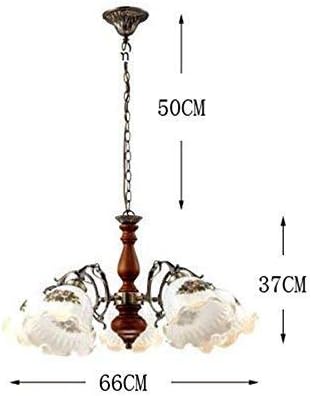 Bedroom Living Room Decoration Chandelier,Chandelier, Retro Pastoral European Murano Glass Chandelier Lounge of Chinese Restaurant in the Lounge on the Interior of Wood Chandeliers Vintage Chande