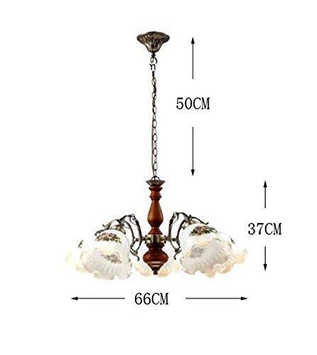 Bedroom Living Room Decoration Chandelier,Chandelier, Retro Pastoral European Murano Glass Chandelier Lounge of Chinese Restaurant in the Lounge on the Interior of Wood Chandeliers Vintage Chande