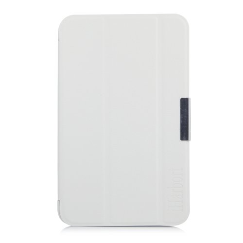 iHarbort® Premium Samsung Galaxy Tab 3 7.0 Lite 7 Zoll T110 T111 T113 T116 Leder Tasche Hülle Etui Schutzhülle Case Holder (weiß) - 7