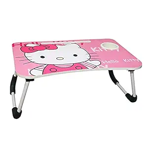 Shakti Fashion Multi-Purpose Laptop Desk for Study and Reading with Foldable Non-Slip Legs Reading Table Tray, Laptop Table, Laptop Stands, Laptop Desk (Hello Kitty).