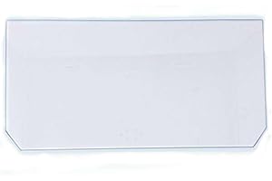 Glas Revolution Kühlschrank Einlegeboden - Klarglas 4 mm – Glasplatte, 2 abgeschrägte Ecken, alle Maße lieferbar (89,96 EUR/qm) - 475 mm x 215 mm