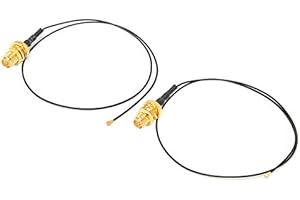 FASIENT1 2 Piezas de Cable Hembra I4 a RP-SMA, Antena RP-SMA a Tarjeta de Red inalámbrica Bluetooth NGFF/M.2, Compatible con NGFF 802.11a, 802.11b, 802.11g, 802.11n, 802.11ac, 8265, 5B222, etc.