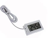 RICISUNG Thermomètre numérique avec écran LCD pour les congélateurs Réfrigérateurs