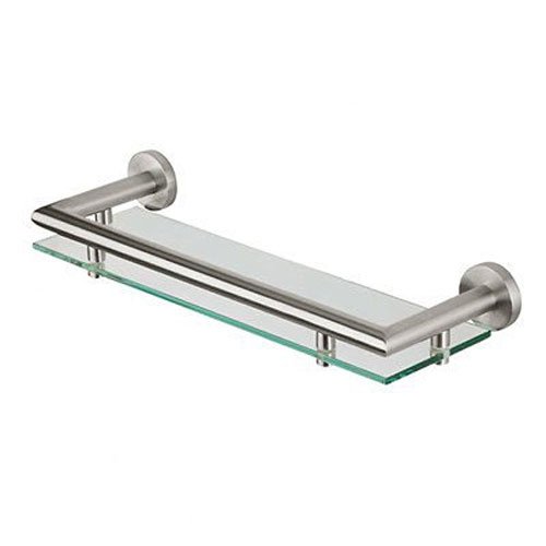 Preisvergleich Produktbild GEESA Nemox 39,8 cm Glas Ablage Tablett Modern chrome