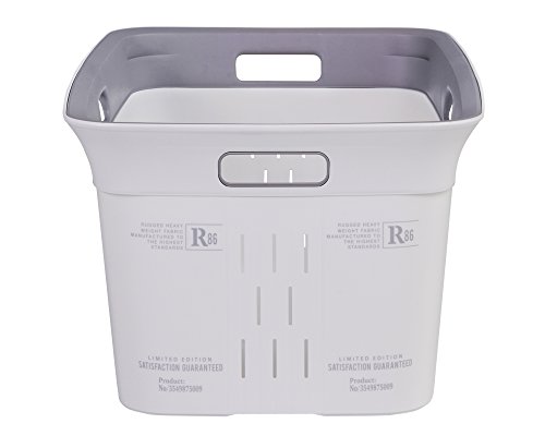 Wäschetruhe Wäschekorb Wäschepuff mit Belüftung Moda Denim 45 Liter mit 4 Griffen Wäschesammler - 2