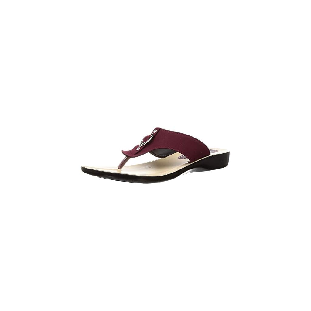 maroon flip flops