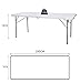 Produktbild MiC-LuLu Kunststoff Klapptisch mit einzigartigem Design Campingtisch Gartentisch 180x72x76cm weiß FT180070WS