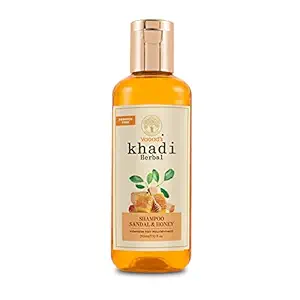 Vagads Khadi Sandal and Honey Shampoo 210ml | Reduces hair fall | Treats split ends | Parabens free | Silicon Free|(Pack of 1x210 ML)