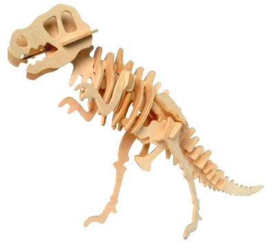 Prime24H Set di puzzle di 3D in legno Dinosauro T-rex 3D modello di assemblaggio per bambini e adulti