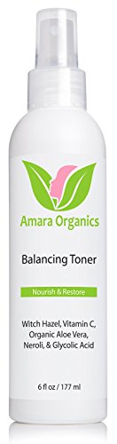 Balancing Facial Toner - With Witch Hazel, Vitamin C, Organic Aloe Vera, Neroli, & Glycolic Acid - 177 ml