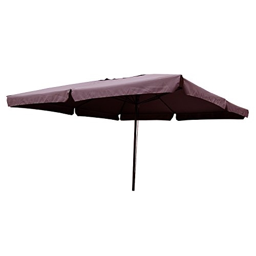 Concept-Usine 1494.0 Aragon Parasol Carré Chocolat 4 x 4 m