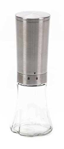 Elektrische Gewürzmühle/Pfeffermühle/Salzmühle mit Kippsensor, Edelstahl, Höhe ca. 20 cm - 2
