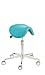 Produktbild Sattelhocker docy® LISSABON 4221, Sitzhöhe ca. 58 - 77 cm, Sitzneige-Verstellung, Komfort-Rollen, Polsterdekor:Stamskin topas