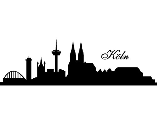 Wandtattoo Köln Skyline in 5 Größen und 19 Farben (170x51cm schwarz) - 5