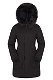 Mountain Warehouse Doudoune Aurora Femme -Veste imperméable, Manteau d'hiver Respirant, Coutures Thermosoudées, Doublure Duvet- Idéale en Hiver Noir 40