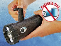 Lunartec Wasserdichte Dynamo-Taschenlampe mit 3 LEDs, 1,3 W, 2x 6 lm + 50 lm - 4