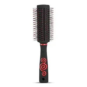 AGARO Royal Round Hair Brush, Black and Red