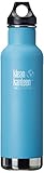  Klean Kanteen Acero Inoxidable Botella con Loop Cierre al vacío Insulated Classic, Quiet Storm Mate, 592 ml, 8020213