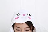 ABYED® Jumpsuit Tier Karton Fasching Halloween Kostüm Sleepsuit Cosplay Fleece-Overall Pyjama Schlafanzug Erwachsene Unisex Lounge,Erwachsene Größe L-für Höhe 167-175CM Hase - 