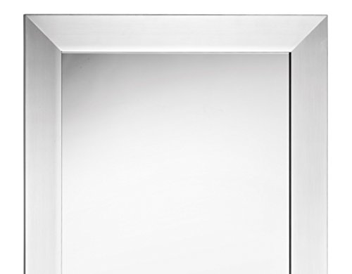 Wandspiegel Silber 150 x 60 cm mit elegantem und schlichtem Rahmen Spiegel ohne Facettenschliff neu - 2