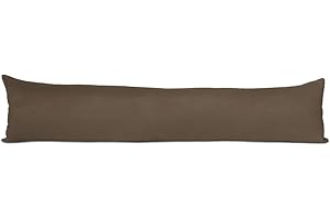 LANCASHIRE TEXTILES LIMITED MANUFACTURERS OF QUILTS, PILLOWS AND HOMEWARES Lancashire Textiles Luxury Faux Suede Door Draught Excluder/Stopper Sausage Perfect For Retaining Heat in Colder Months, Excellent Insulators – Brown, 85 x 20cm (34 x 8 inch)
