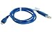 Produktbild GIGAFOX® USB-Kabel Ladekabel Datenkabel (Micro-USB) 1m blau für Aldi Medion Life P9702 P10400 Lifetab X10302 (MD60347) Akoya E1235T (MD 99832) E2211T (MD 99831) S1219T (MD 99348) Tablet
