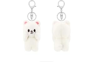 NEVSTOP 10 cm Stray Kids Llavero de peluche MAGNET serie "ATE" SKZoo Llavero lindo llavero colgante para los fans
