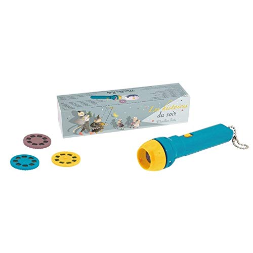 Moulin Roty Il Était Une Fois - Linterna Proyector de Cuentos Color, Azul/Amarillo