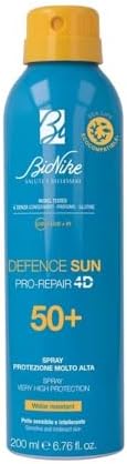 BioNike Defence Sun - Transparent Touch Protezione Solare Spray SPF 50+, Texture Leggera, Invisibile e Waterproof, per Pelli Sensibili e Intolleranti, Azione Protettiva e Antiossidante, 200 ml