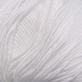 Rico Essentials Cotton DK Farbe 80 - Weiß Baumwollgarn zum Stricken Und Häkeln