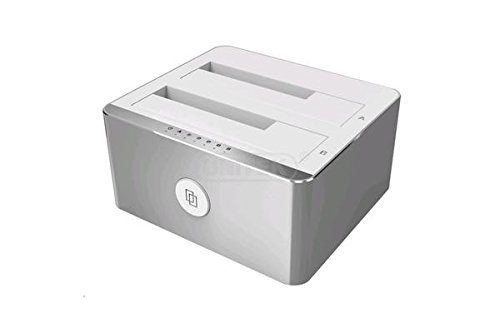 UNITEK Aluminium USB 3.0 auf SATA Dual Bay Externe Festplatte Docking Station mit Offline Clone Funktion, Für 2,5 3,5 Zoll HDD SSD SATA I II III Festplatten bis zu 2 x 8TB und UASP