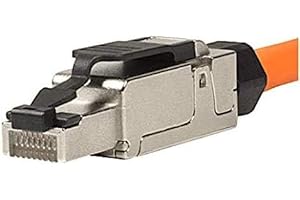 Connecteur à sertir odedo 8X CAT 6A et 7 RJ45 Connecteur réseau Montage sur site jusqu'à 10 gigabits de câble d'installation Câble réseau, installation sans outil avec décharge de traction, CAT7