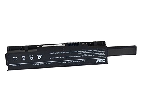 GRS Notebook Akku mit 6600mAh für DELL Studio 1558, 1535, 1557, PP33L, PP39L, 1537, 1555, 1536, ersetzt: WU946, WU960, WU965, MT276, MT264, KM905, PW773, KM904, KM887, KM958, 312-0702, 312-0701, A2990667, Laptop Batterie 6600mAh, 11.1V - 3