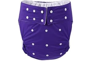 CutiePlusU Couche Lavable Adulte Couche Lavable Couche Réglable Réutilisable Respirant Étanche - Pourpre
