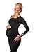 2 in 1 Maternity And Nursing Top Pregnancy Breastfeeding 7007 Variety of Colours (10, Black)
