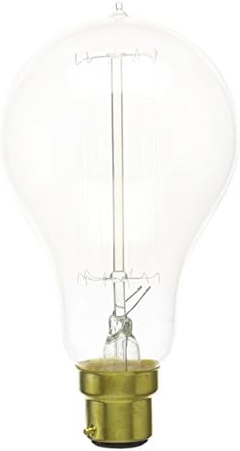 Nostalgia Lights A23-19.BC40.T Edison Squirrel Cage Filament Light Bulb, Glass, Silver, B22, 40 W, Large