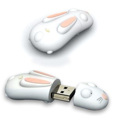 YooUSB Clé USB Flash en forme de lapin Blanc 4 Go