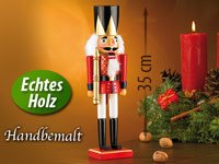 infactory Handbemalter Deko-Nussknacker „König“, im Erzgebirge-Stil - 3